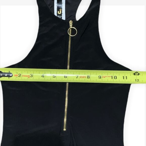 Uptown USA Black Bodycon Zipper Racerback Dress Size Small and Large - Picture 10 of 11